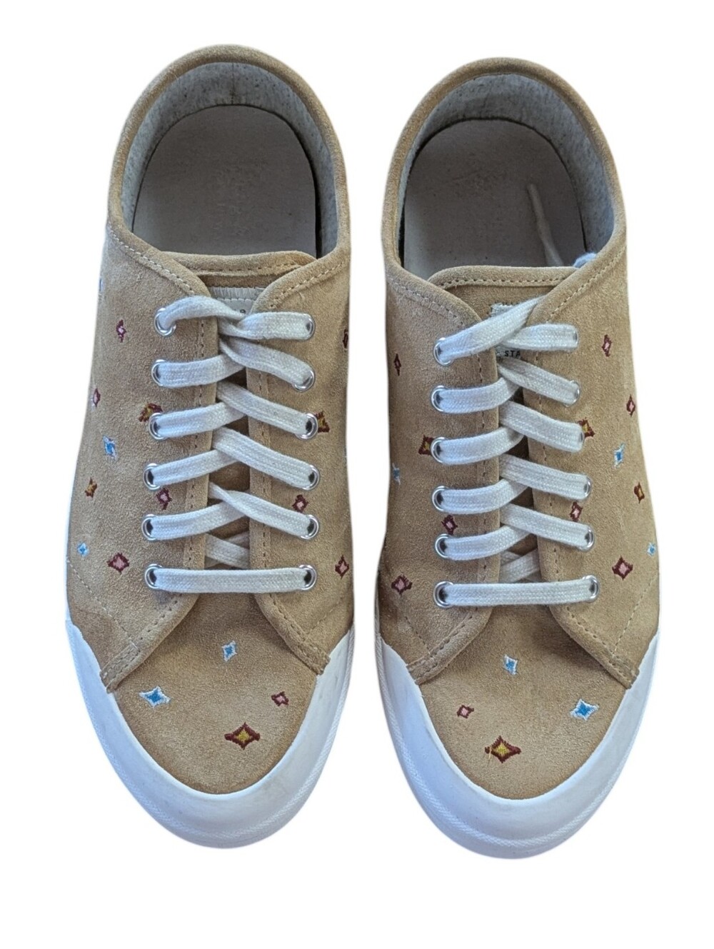 Rag & Bone Standard Issue Dune Embroidered Suede Sneakers Size 39.5 US 9 - Picture 2 of 11